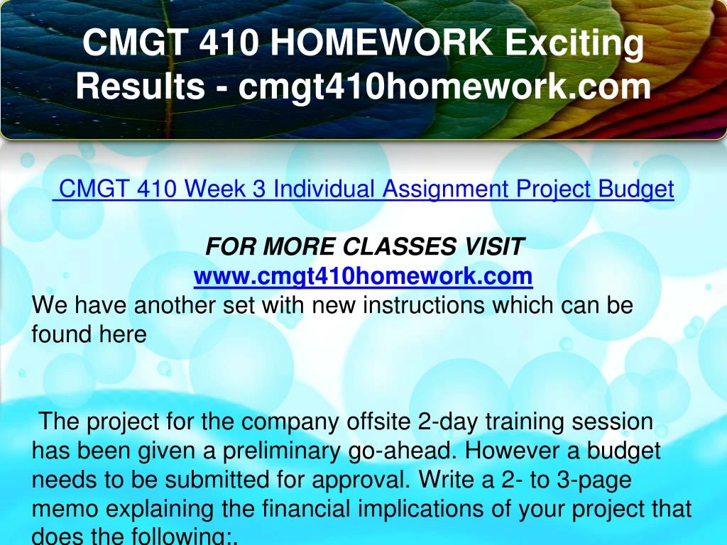 project budget memo cmgt 410 project budget memo cmgt 410