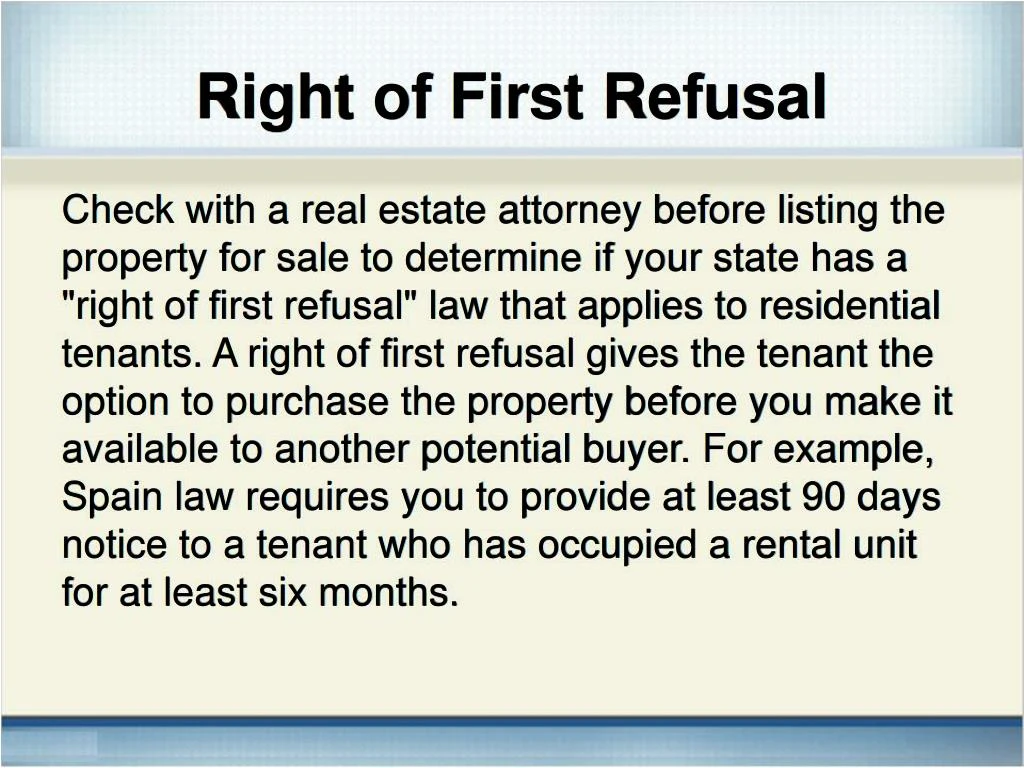 PPT - Does the Landlord Have to Tell a Tenant That He Is Selling a ...