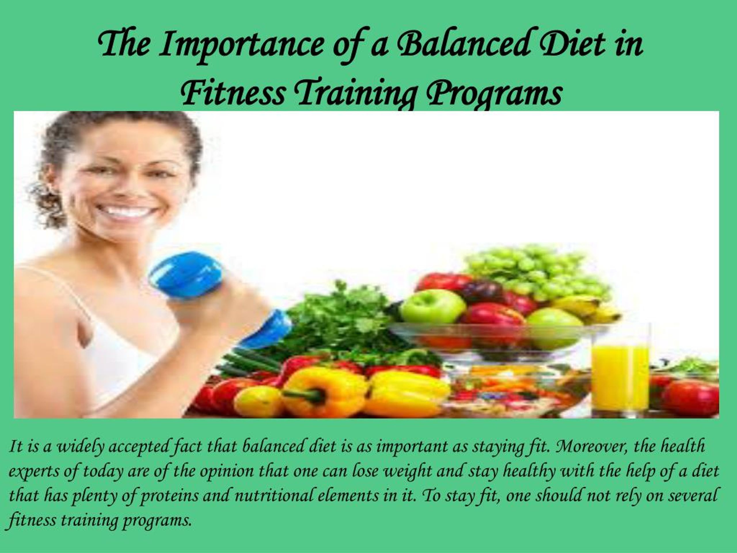 Essential Elements and Benefits of Physical Fitness – Nutrition
