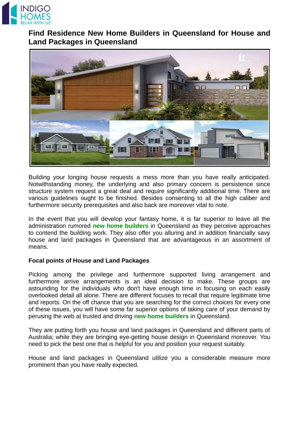 find residence new home builders in queensland n.