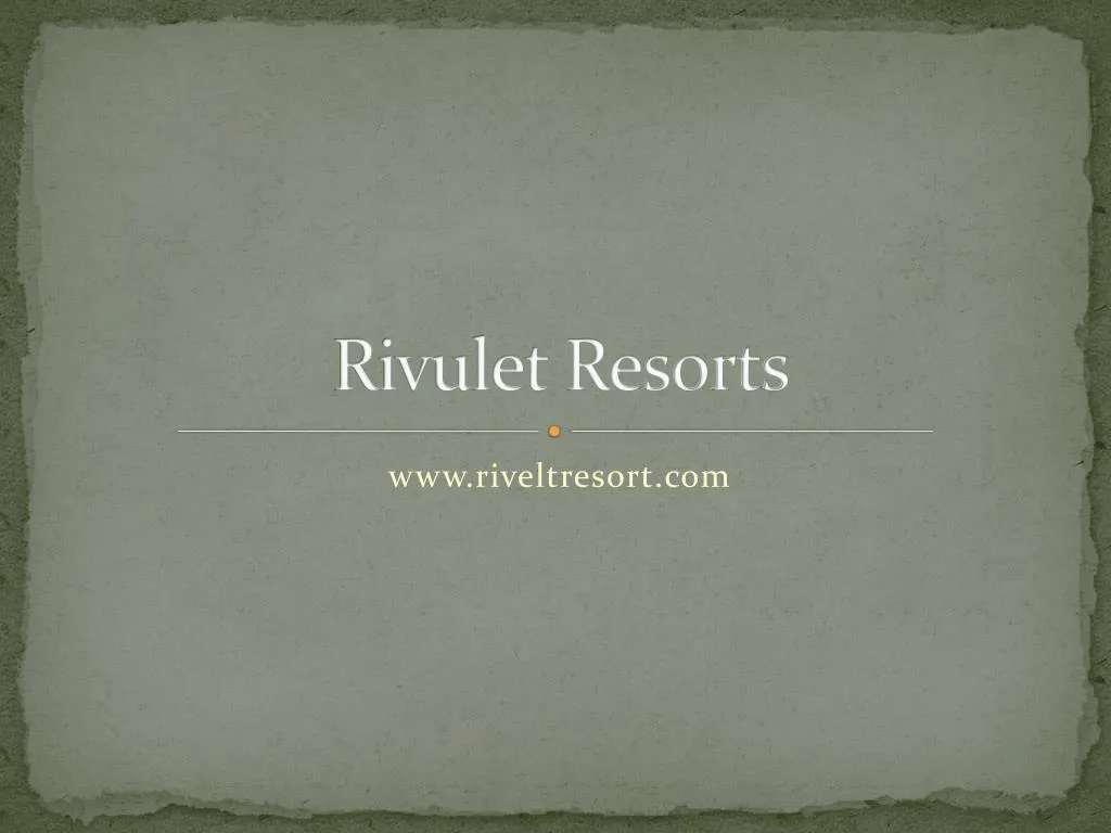 rivulet resorts n.