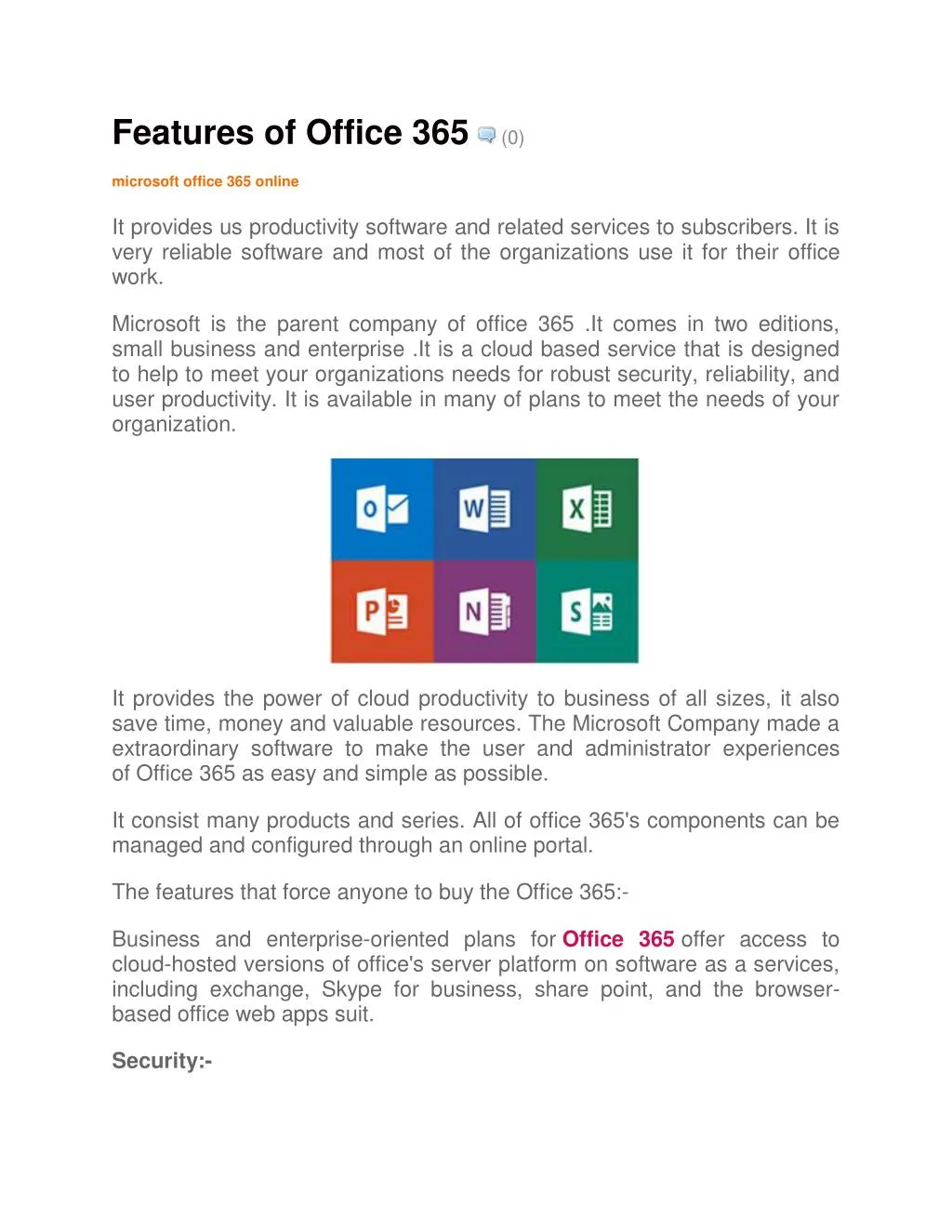 PPT - Features of Office 365 PowerPoint Presentation, free download ...