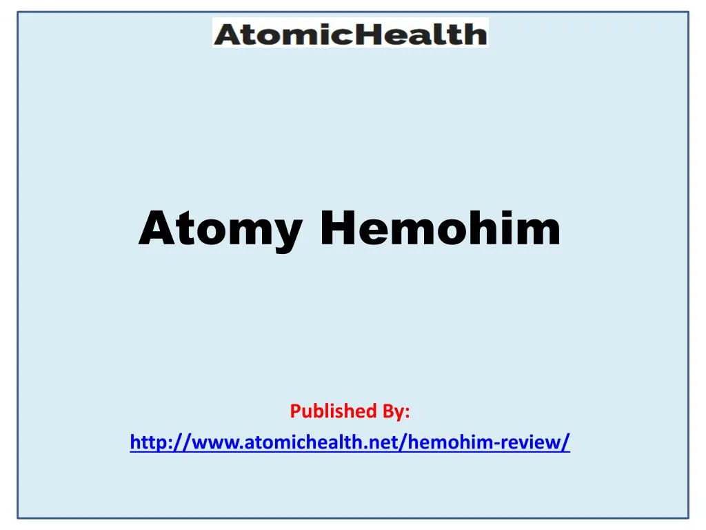 Ppt Atomy Hemohim Powerpoint Presentation Free Download Id 7552352