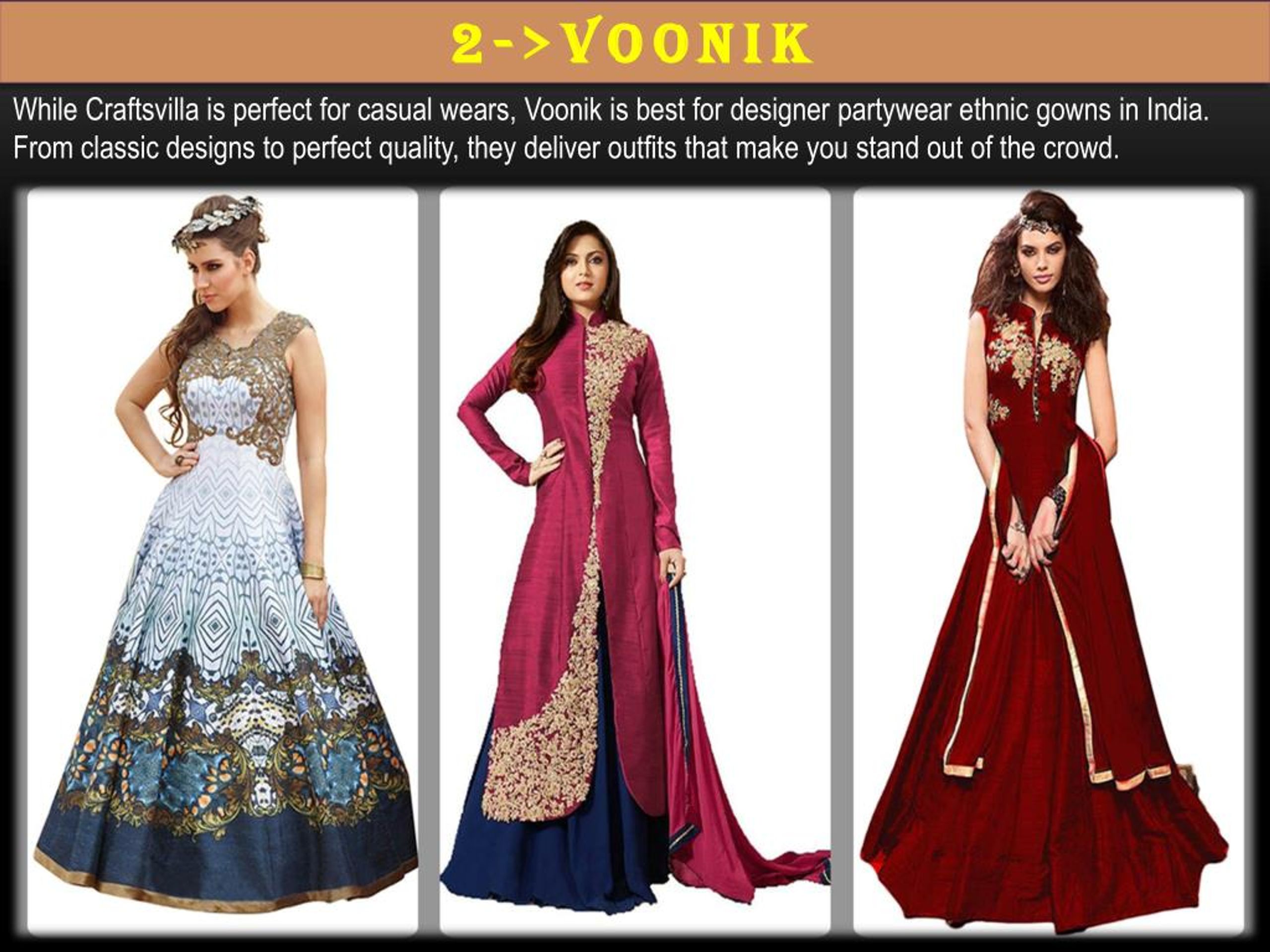 voonik ethnic gowns