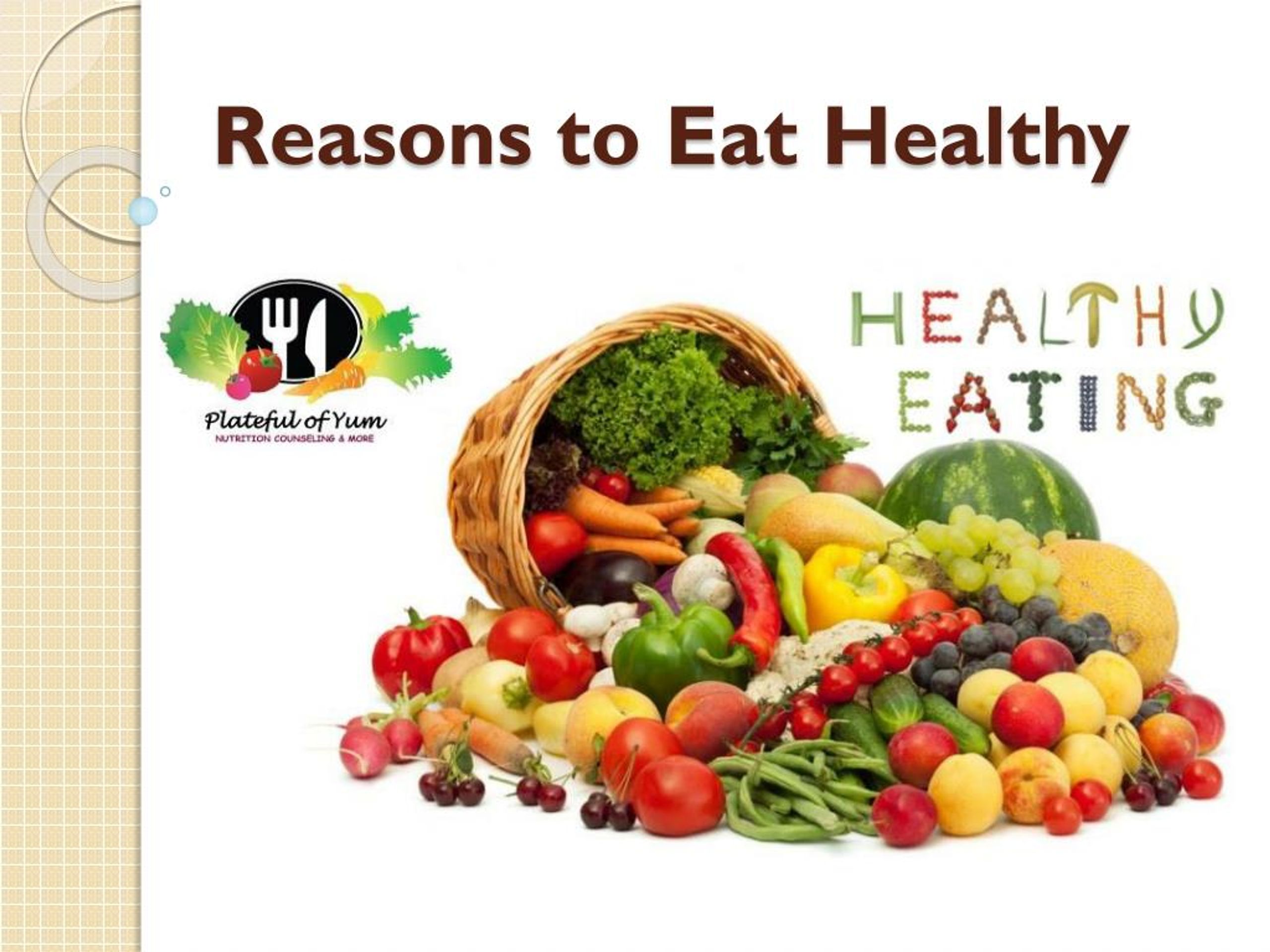 why is it important to eat healthy essay