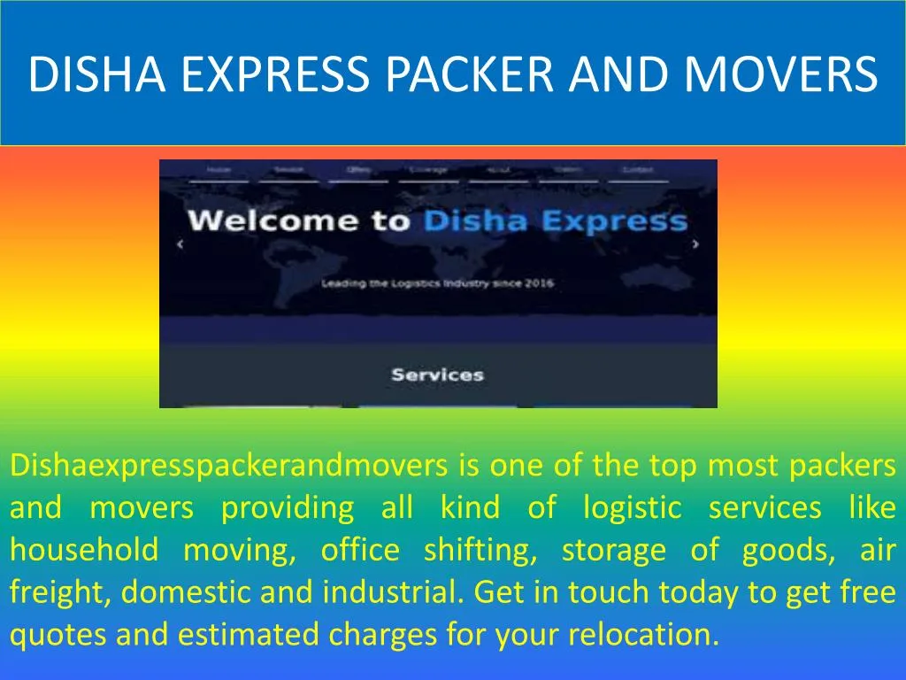disha express packer and movers n.