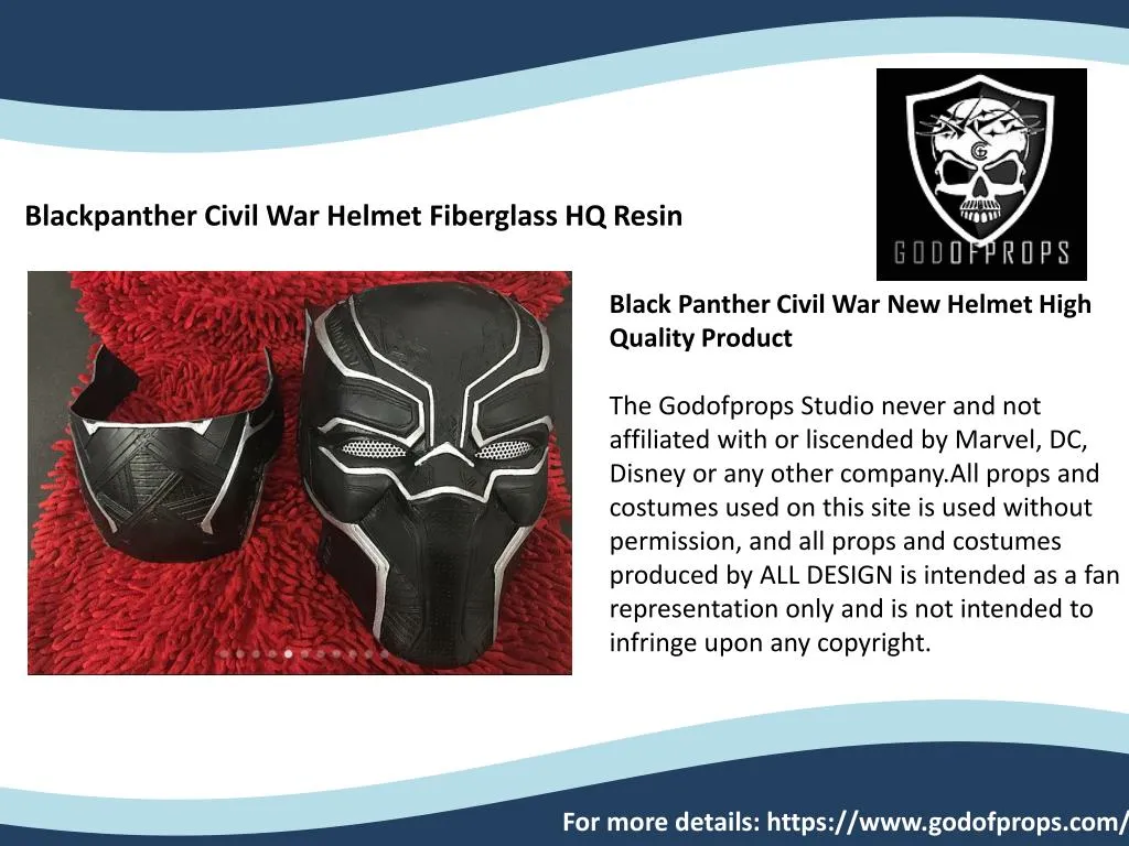 blackpanther civil war helmet fiberglass hq resin n.