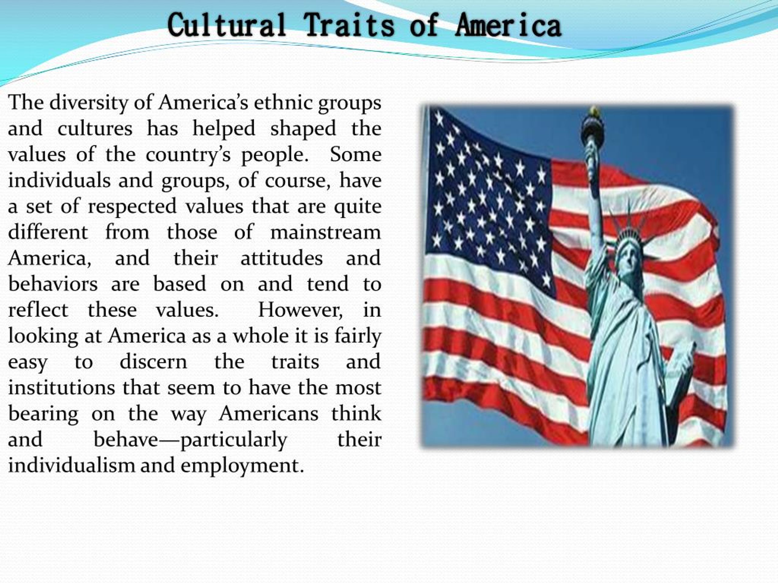 presentation about america