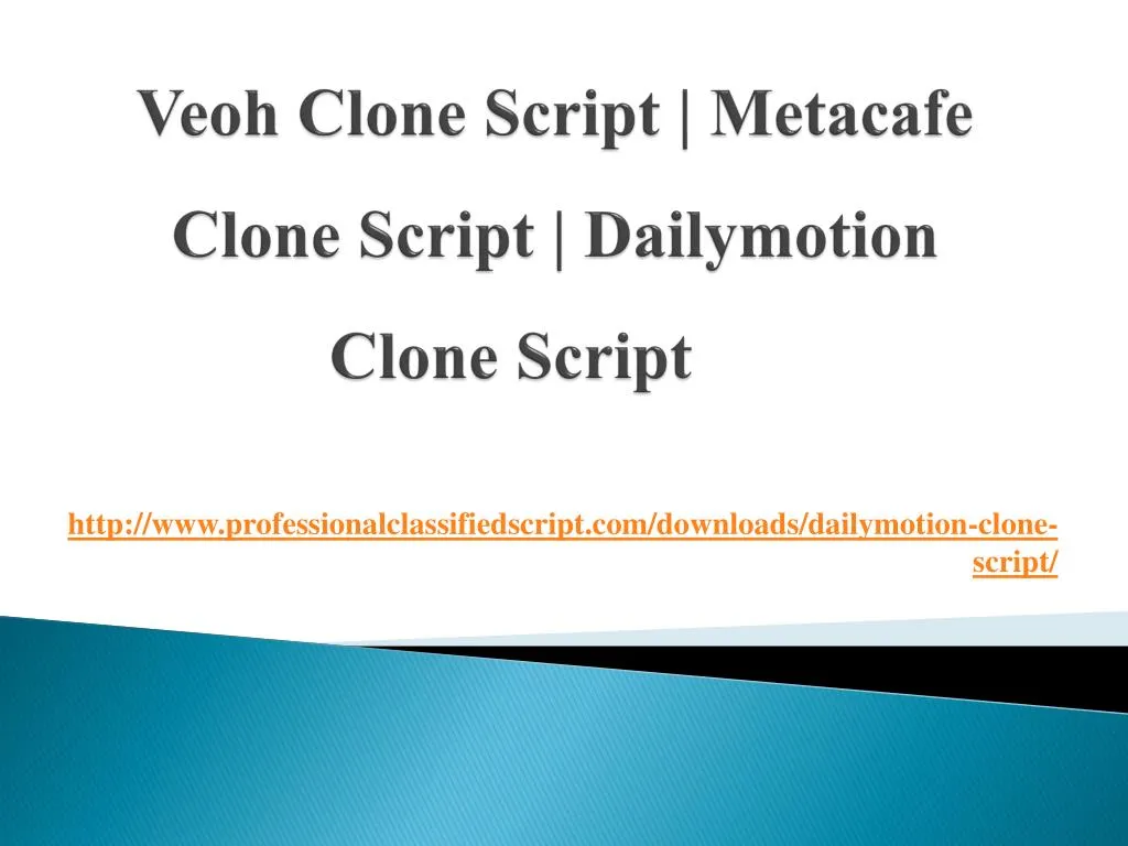 veoh clone script metacafe clone script dailymotion clone script n.