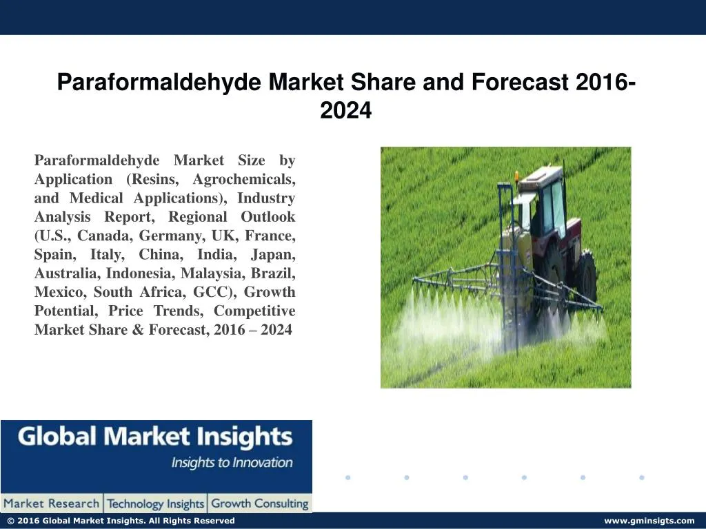paraformaldehyde market share and forecast 2016 n.