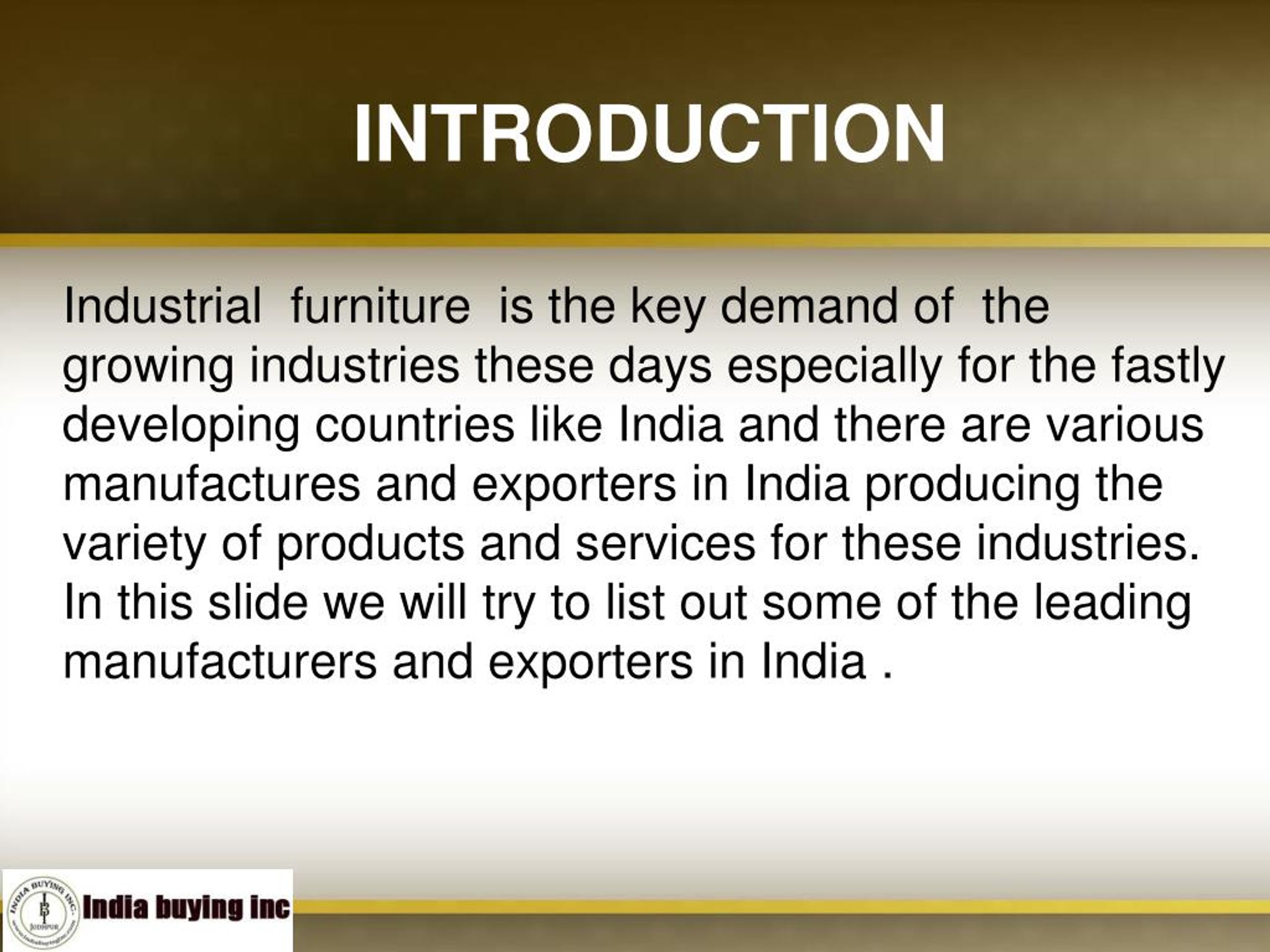 PPT - List Of Manufacturers And Exporters Of Vintage Industrial ...