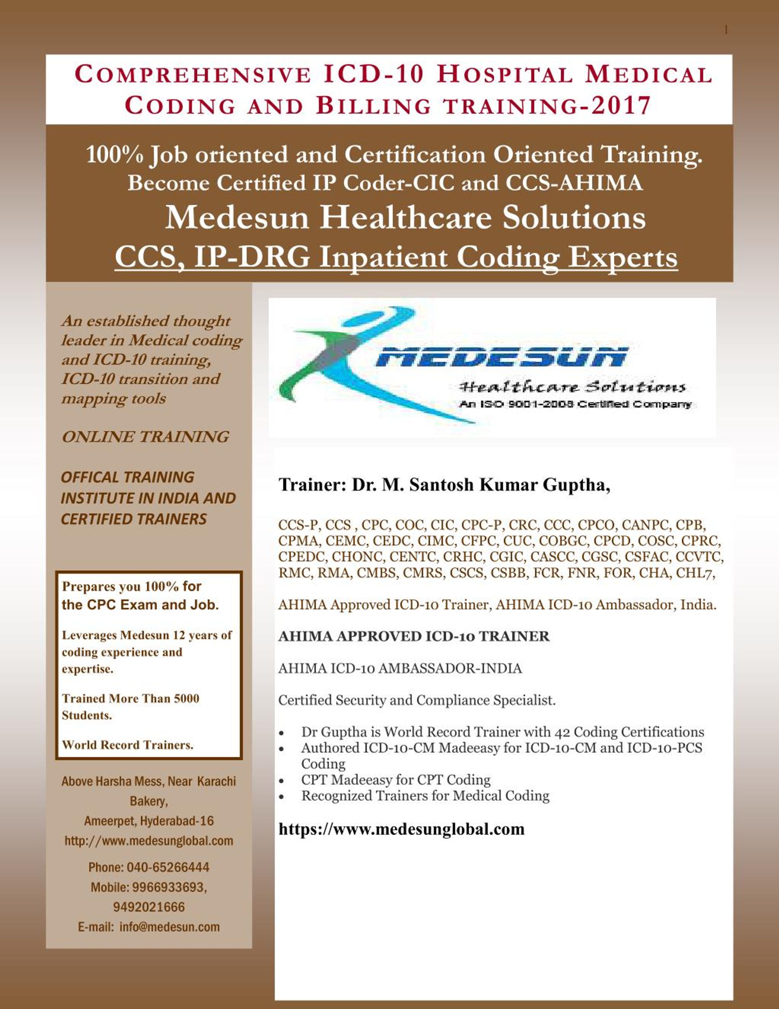 medical coding certification