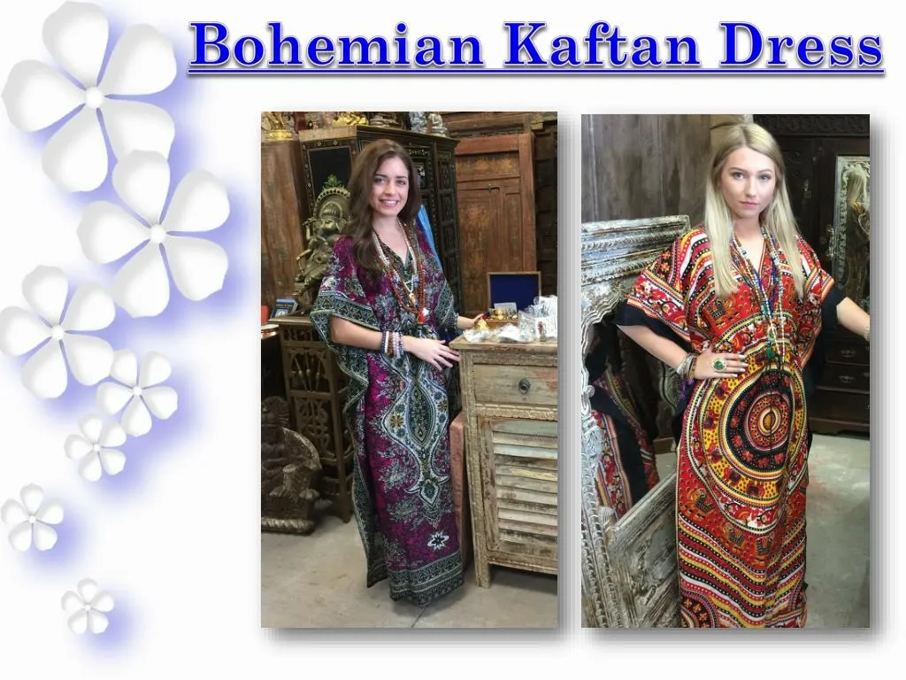bohemian kaftan dress n.
