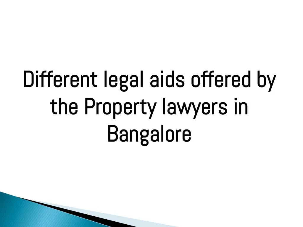 different legal aids offered by the property n.
