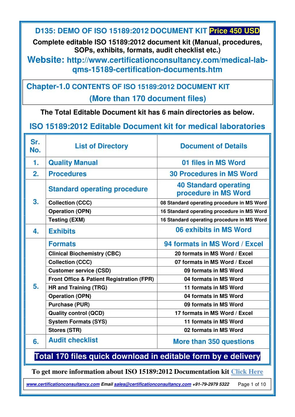 Ppt Iso 15189 2012 Documentation Kit Manual Procedures In