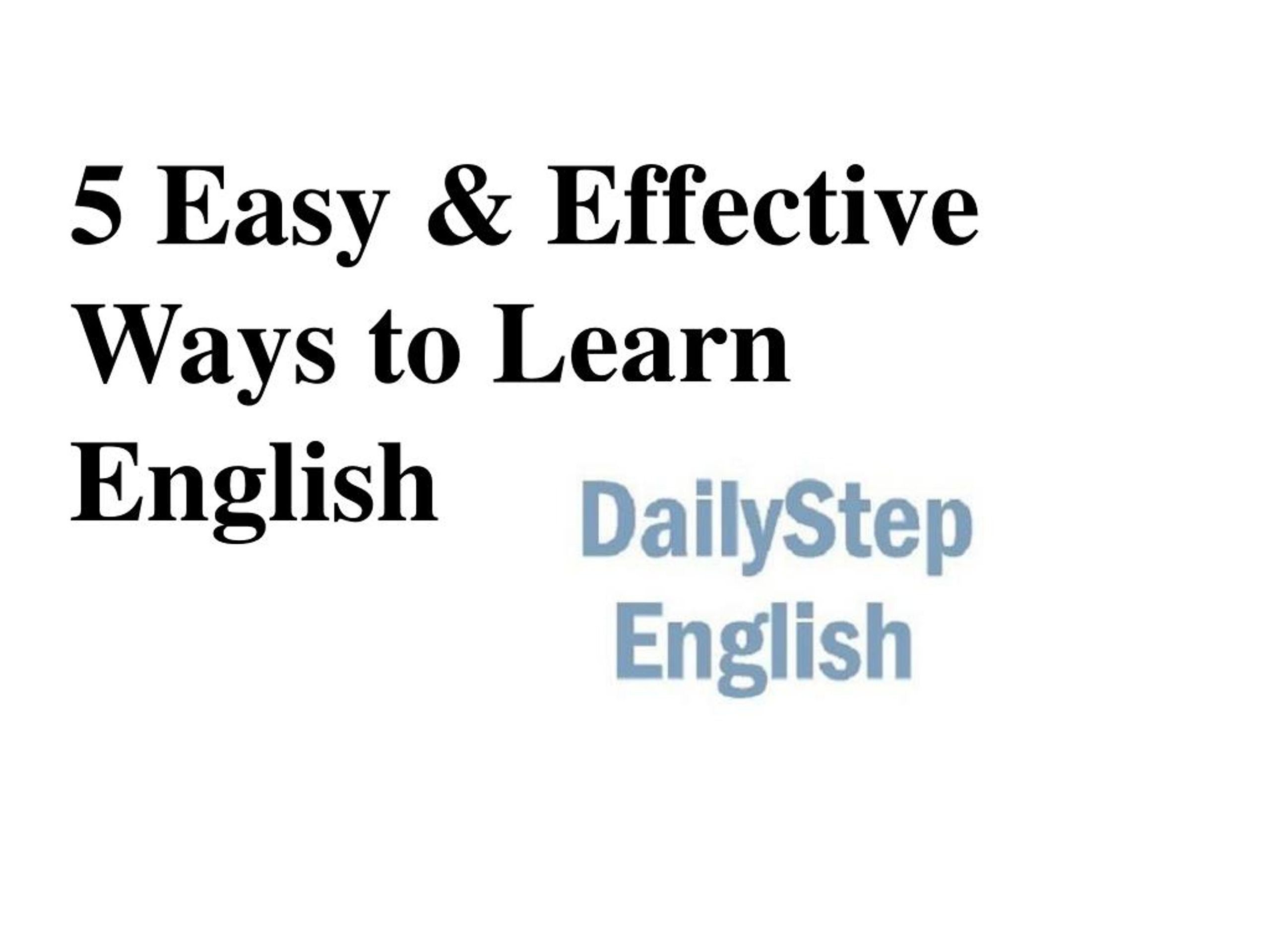 how to learn english in easy way
