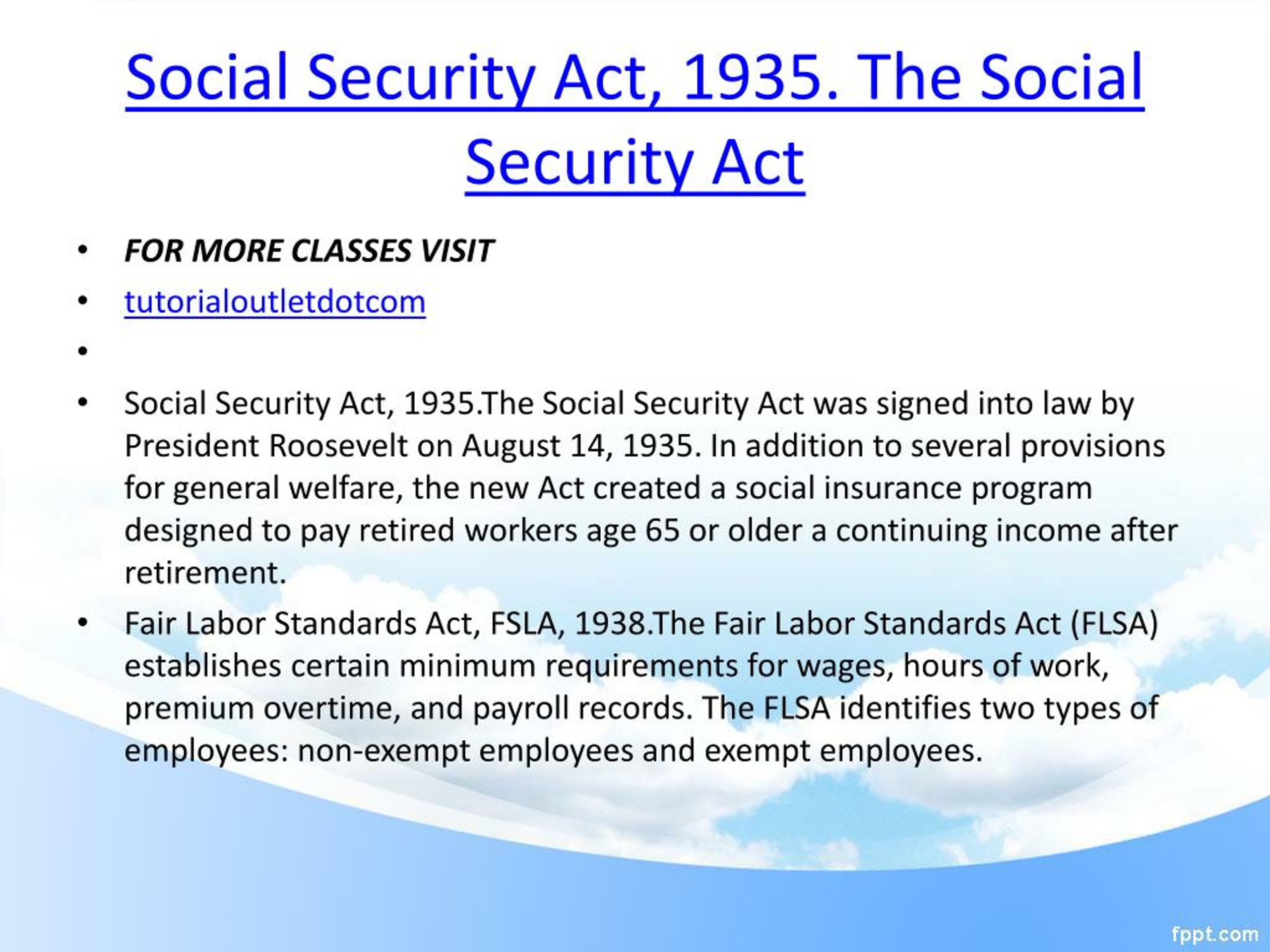 PPT Social Security Act 1935 The Social Security Act PowerPoint 