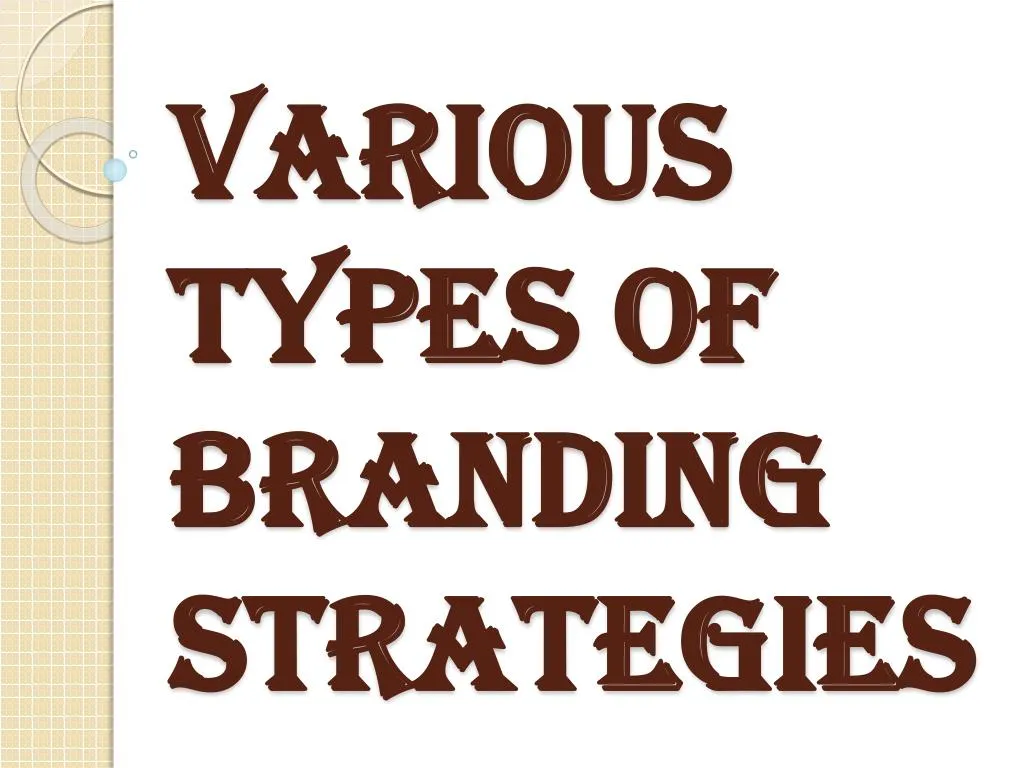 various types of branding strategies n.