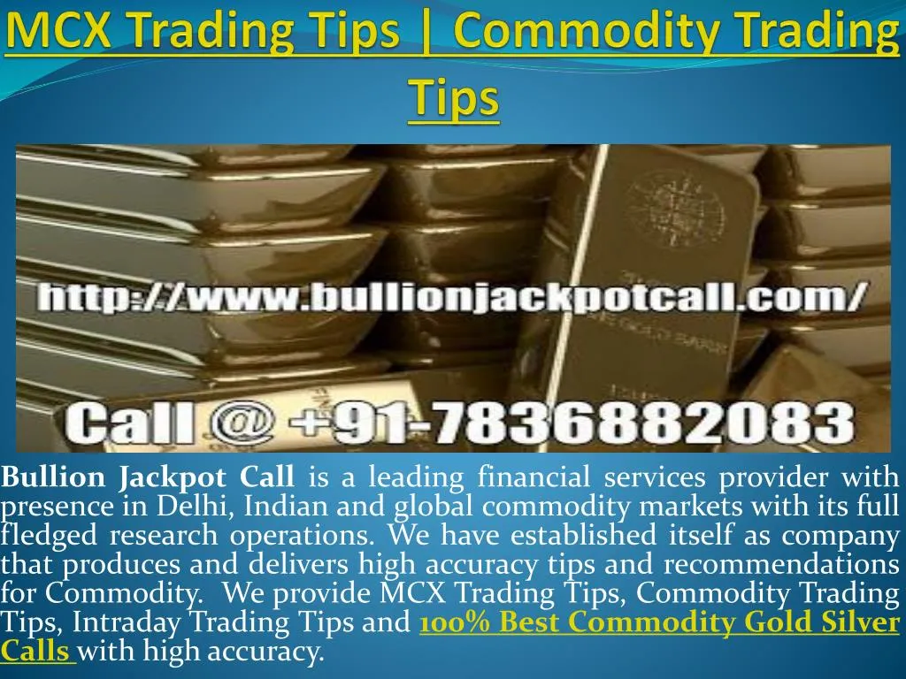 mcx trading tips commodity trading tips n.