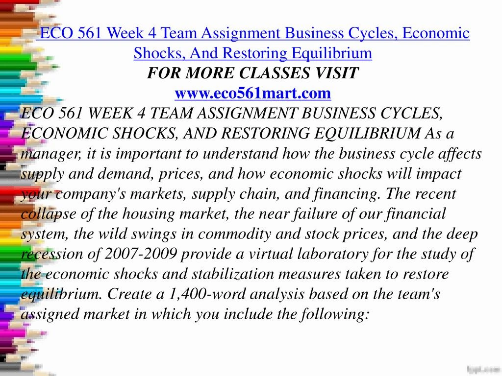 eco 561 market equilibration process powerpoint Market equilibration process paper 1 market equilibration process paper levi williams eco/561 alfred igbodipe april 7, 2014 market equilibration process paper 2 the 1979 oil shock meant recession for the us, but moreover a depression for the domestic automobile manufacturers in the us. eco 561 market equilibration process powerpoint Market equilibration process paper 1 market equilibration process paper levi williams eco/561 alfred igbodipe april 7, 2014 market equilibration process paper 2 the 1979 oil shock meant recession for the us, but moreover a depression for the domestic automobile manufacturers in the us.