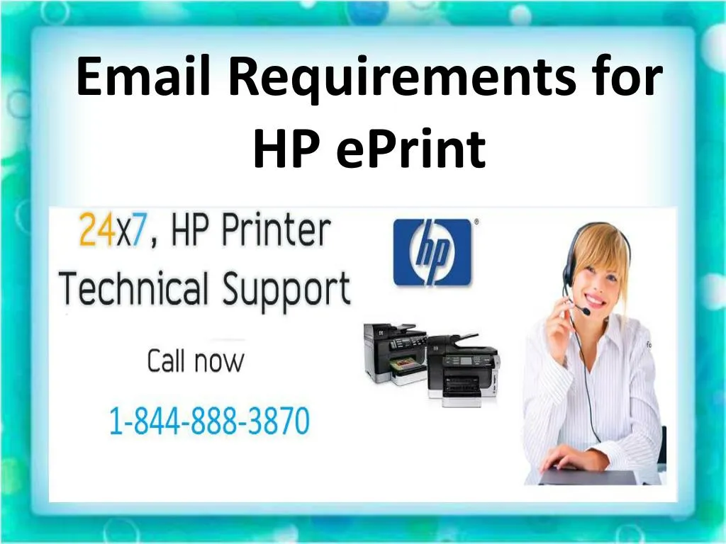 email requirements for hp eprint n.