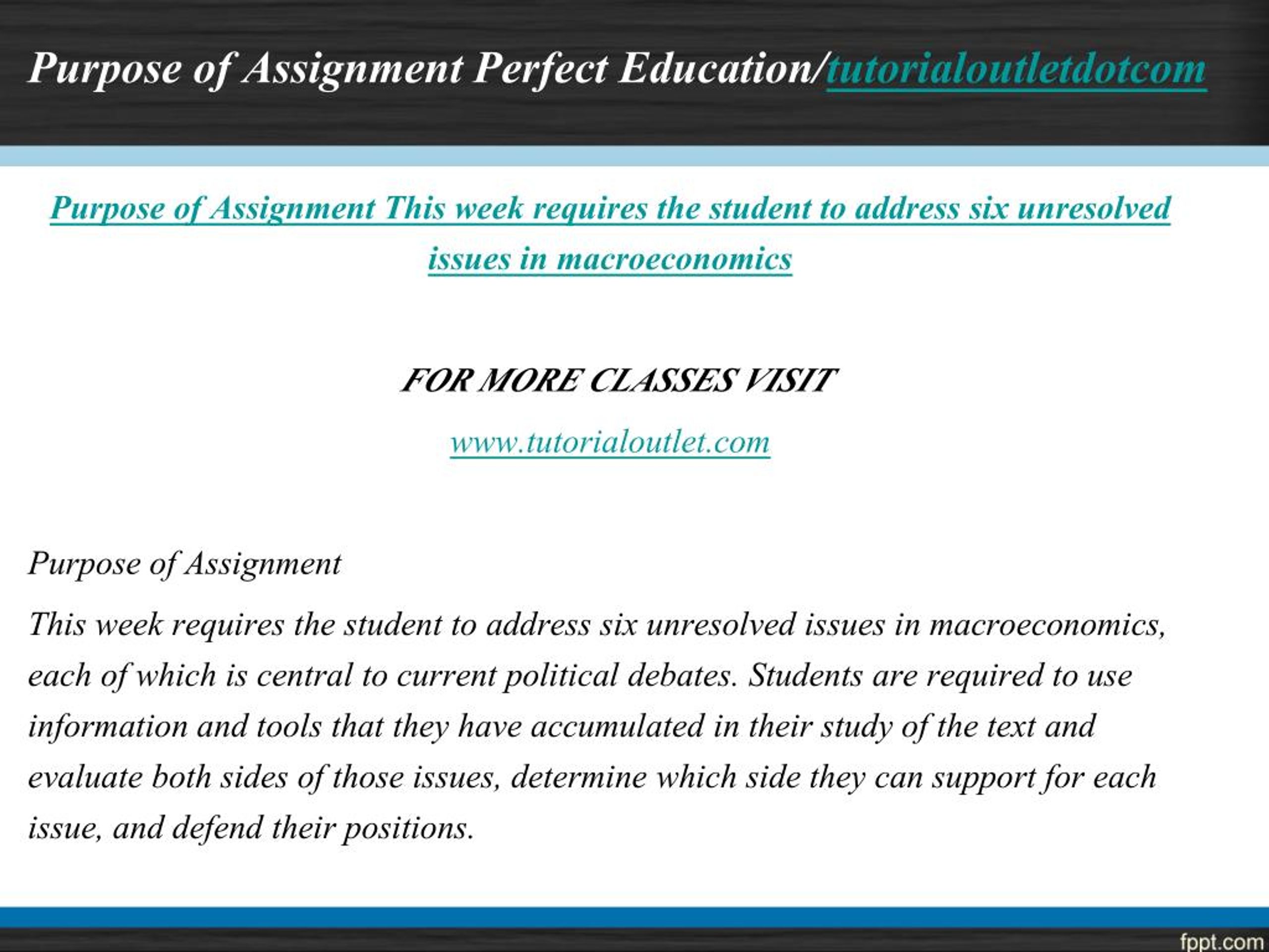 purpose of assignment in education
