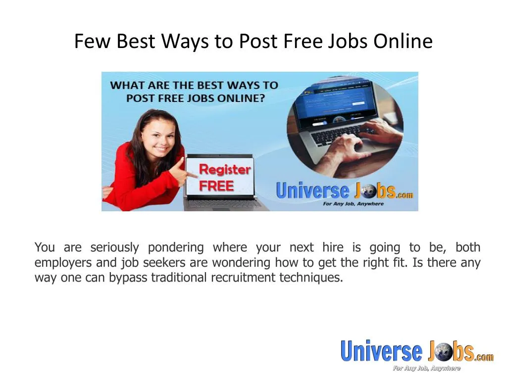 PPT - Few Best Ways to Post Free Jobs Online PowerPoint Presentation