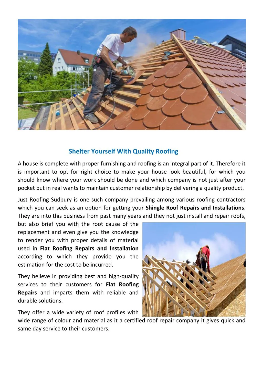 shelter yourself with quality roofing n.