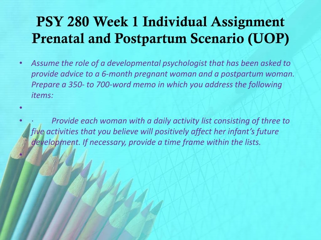 prenatal and postpartum scenaqrio prenatal and postpartum scenaqrio