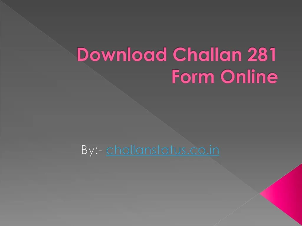 Challan 281 Format Excel