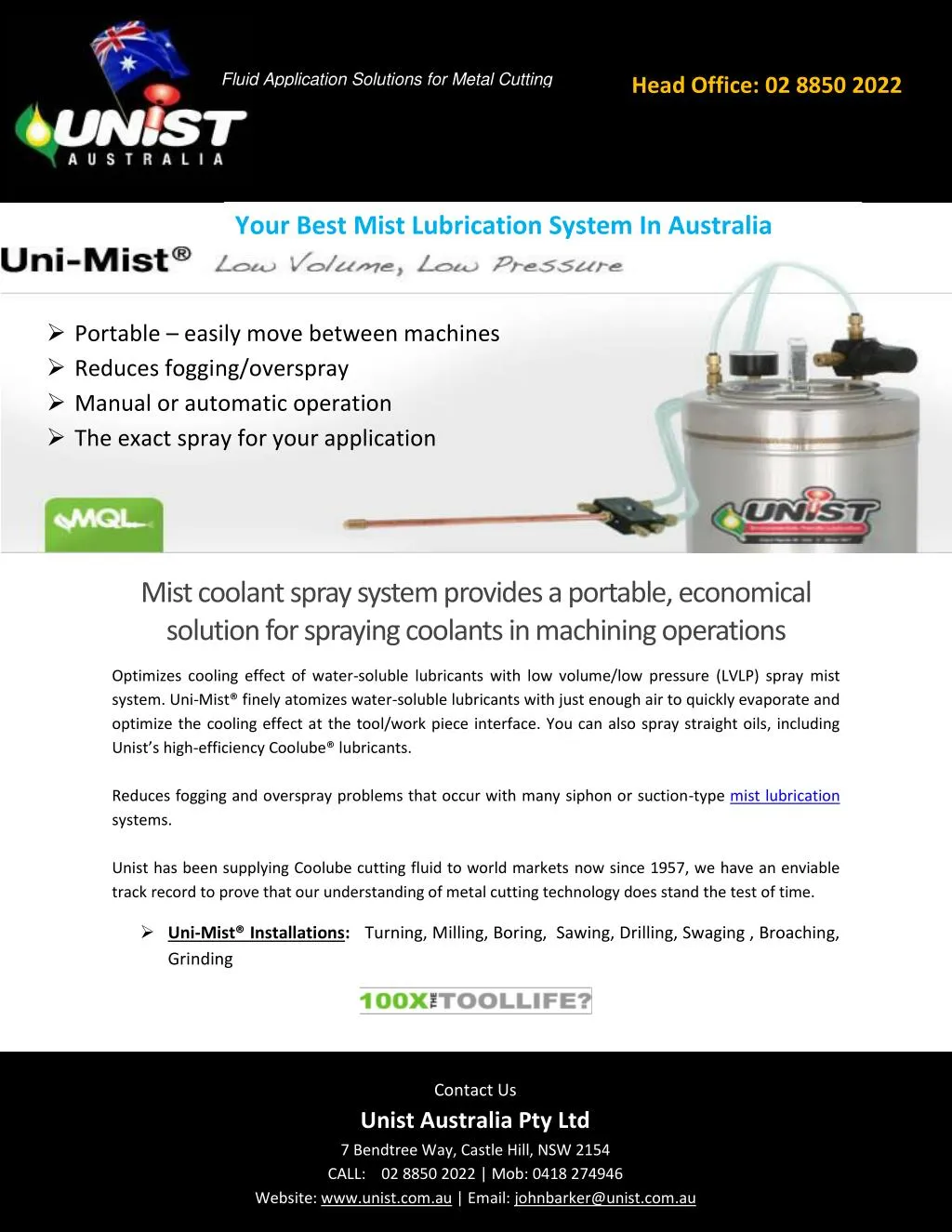 PPT Your Best Mist Lubrication System In Australia PowerPoint