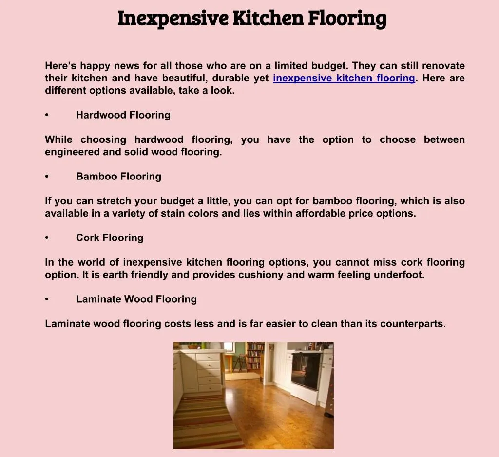 inexpensive kitchen flooring inexpensive kitchen n.
