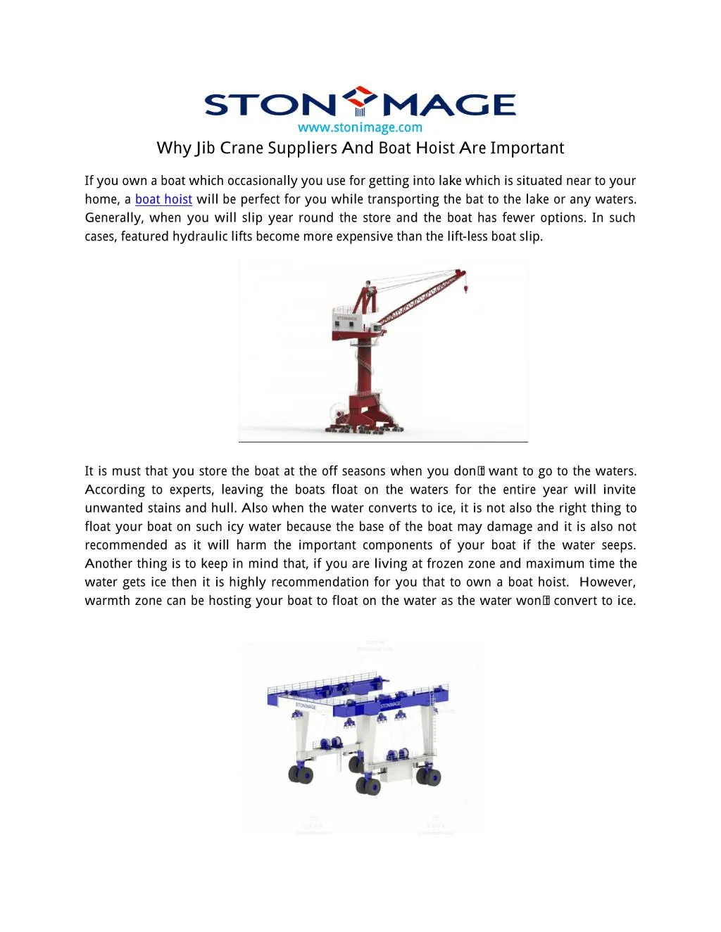 PPT Why Jib Crane Suppliers And Boat Hoist Are Important PowerPoint
