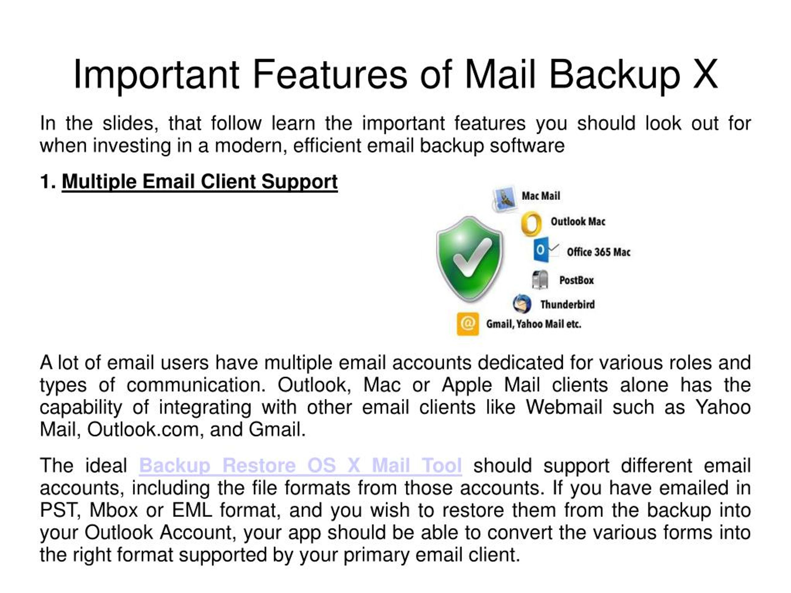 mail backup x mac alternatives