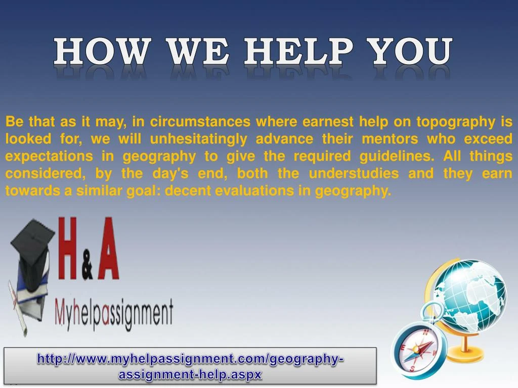 Geography assignment help