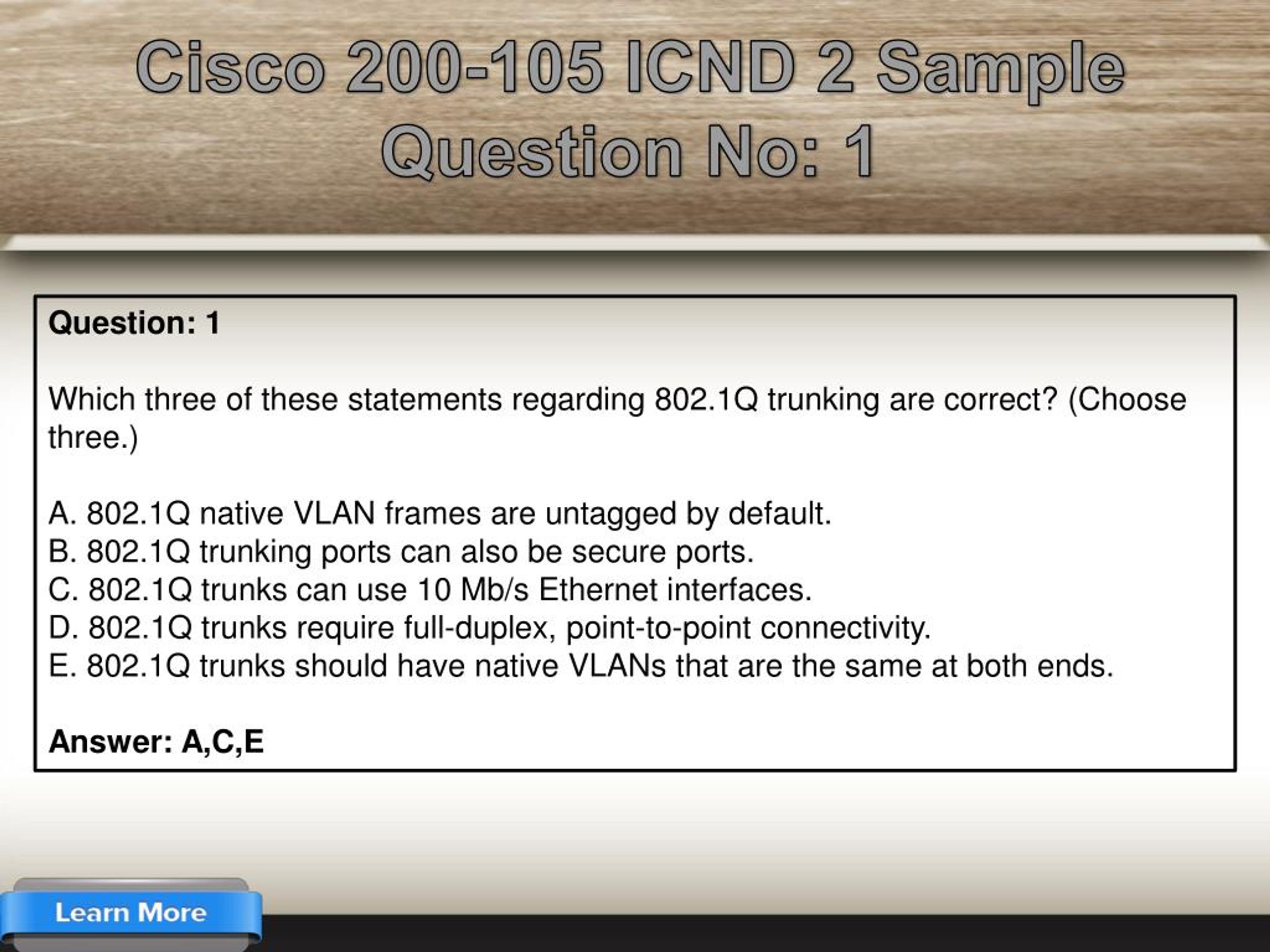 CISCO ICND2 EXAM DUMP FOR 200-105 EXAM Q&A PDF 2018/2019 