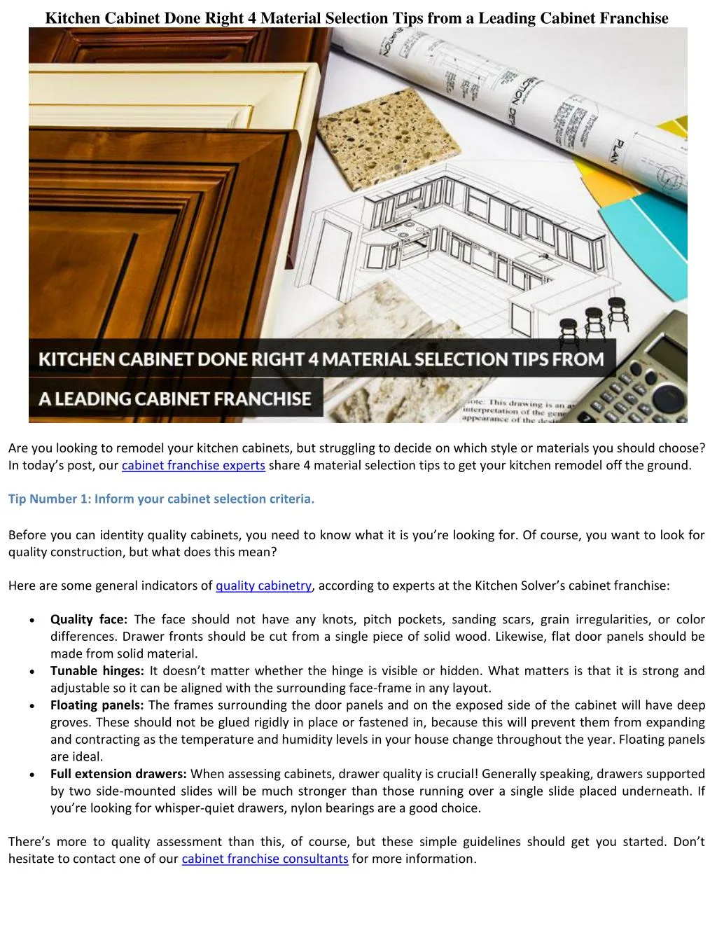 Ppt Kitchen Cabinet Done Right 4 Material Selection Tips From A