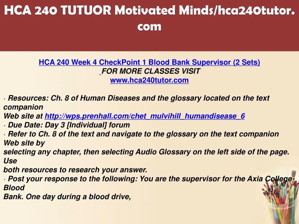 hca 240 blood disorders hca 240 blood disorders