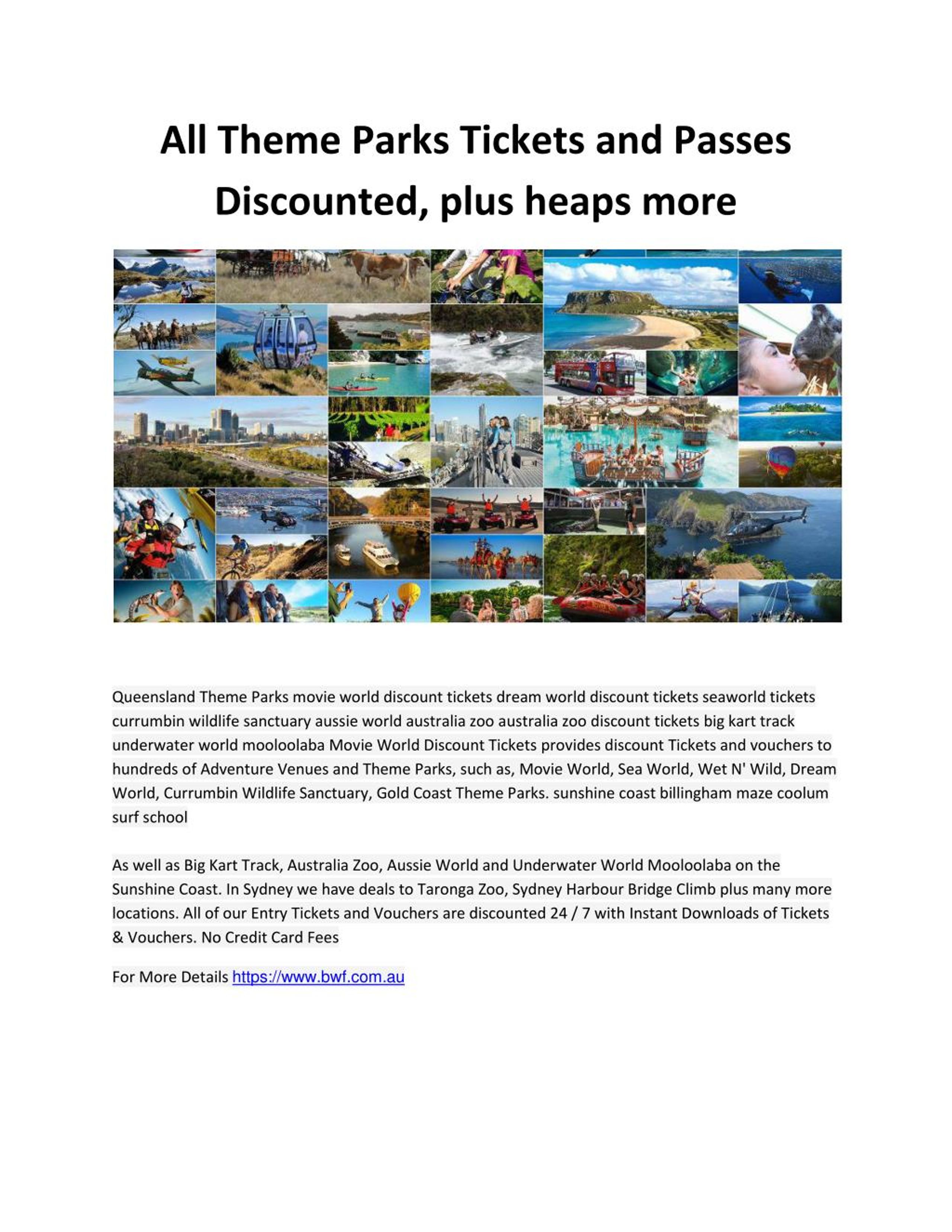 Gold Coast Theme Parks  Deals & Discount Passes - Gold Coast