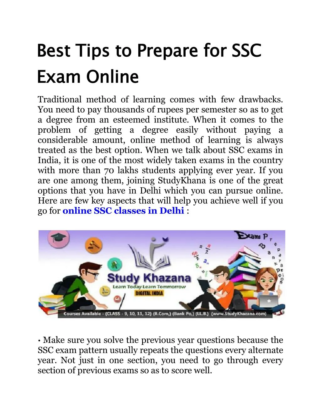best tips to prepare for ssc exam traditional n.