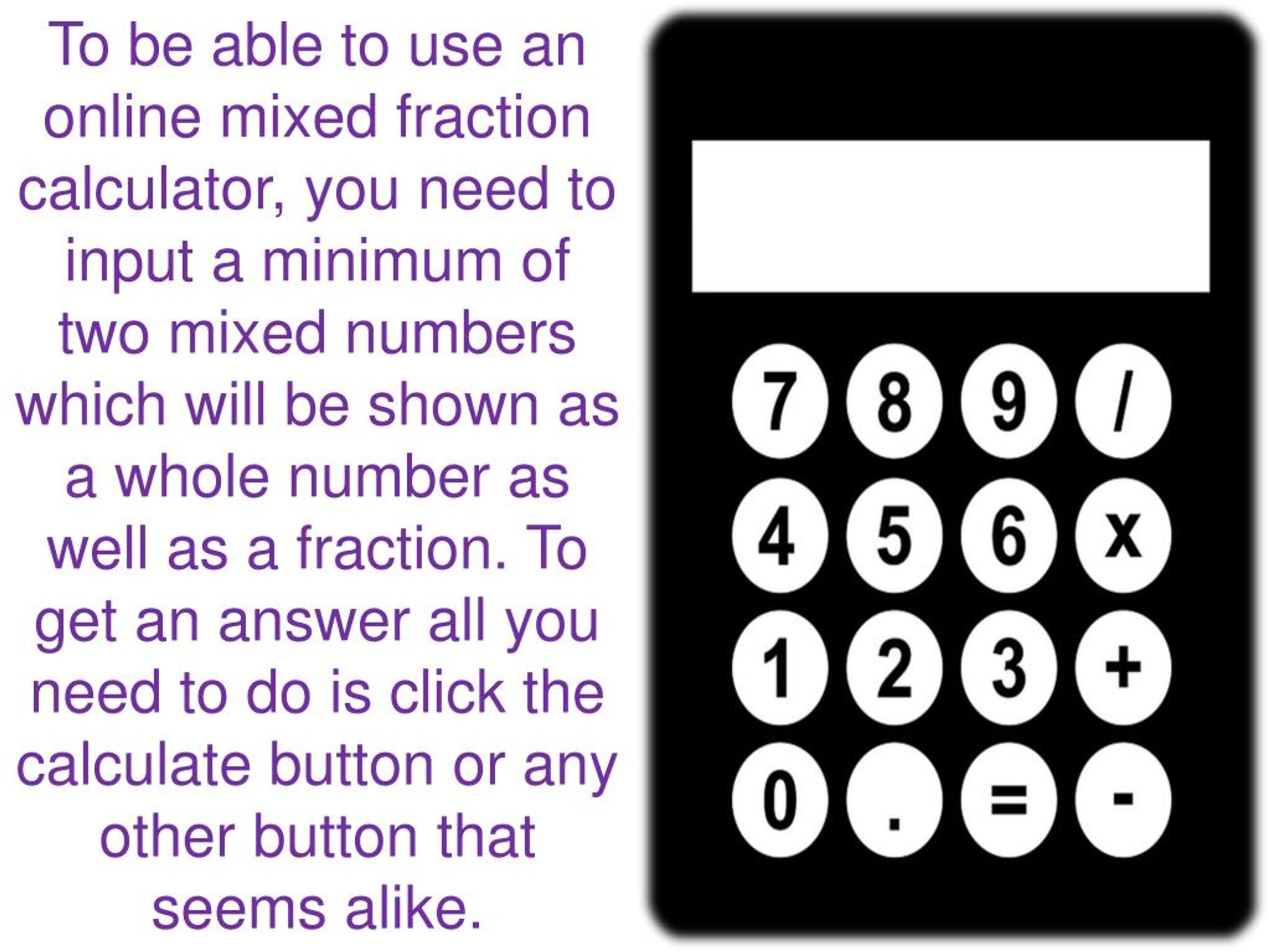 Ppt How Does A Mixed Fraction Calculator Help Powerpoint