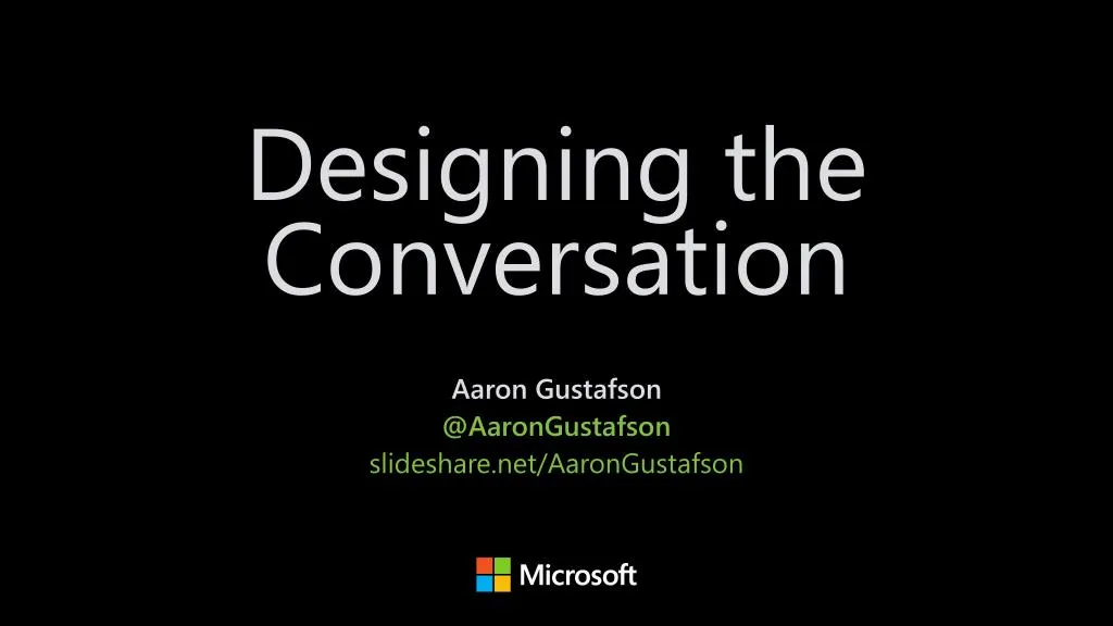 designing the conversation n.