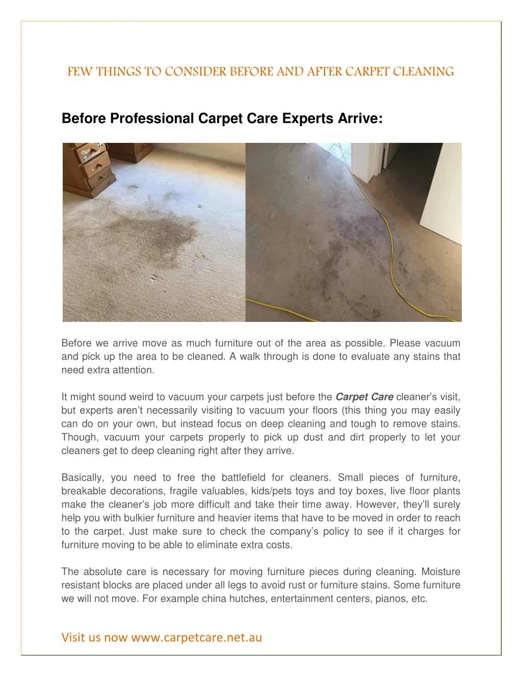 few things to consider before and after carpet n.