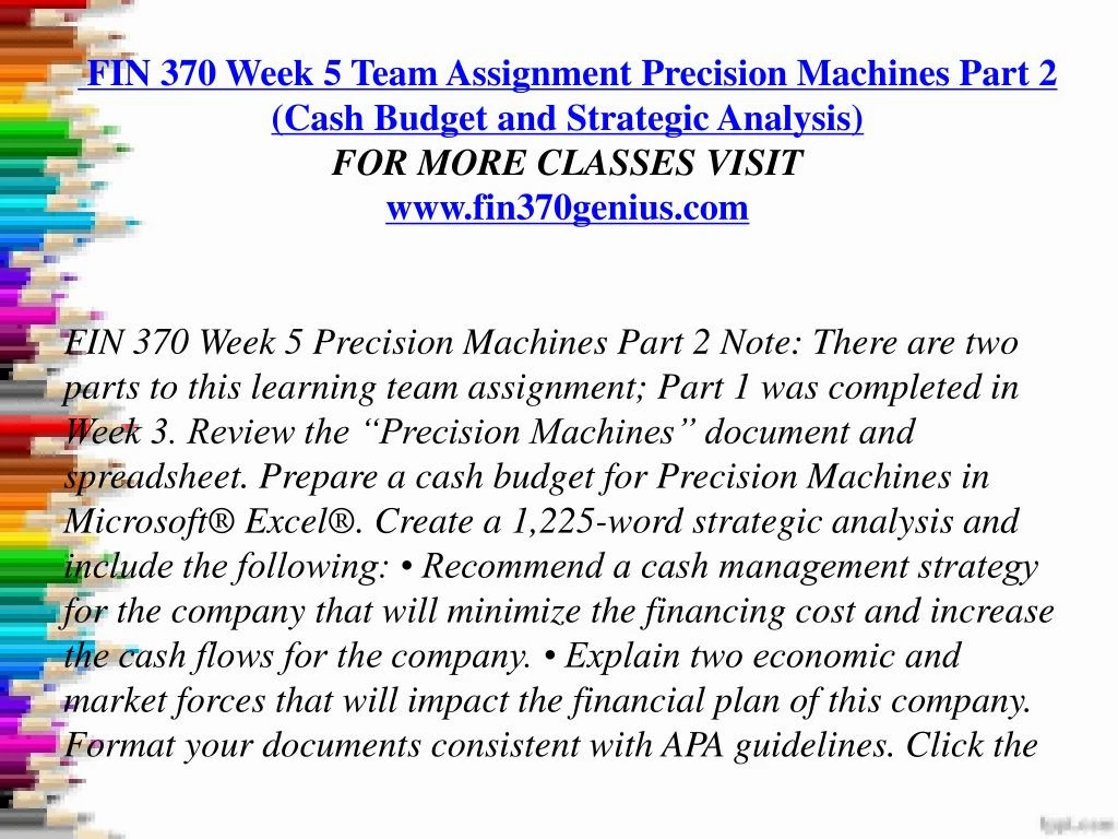 fin 370 week 2 team study fin 370 week 2 team study