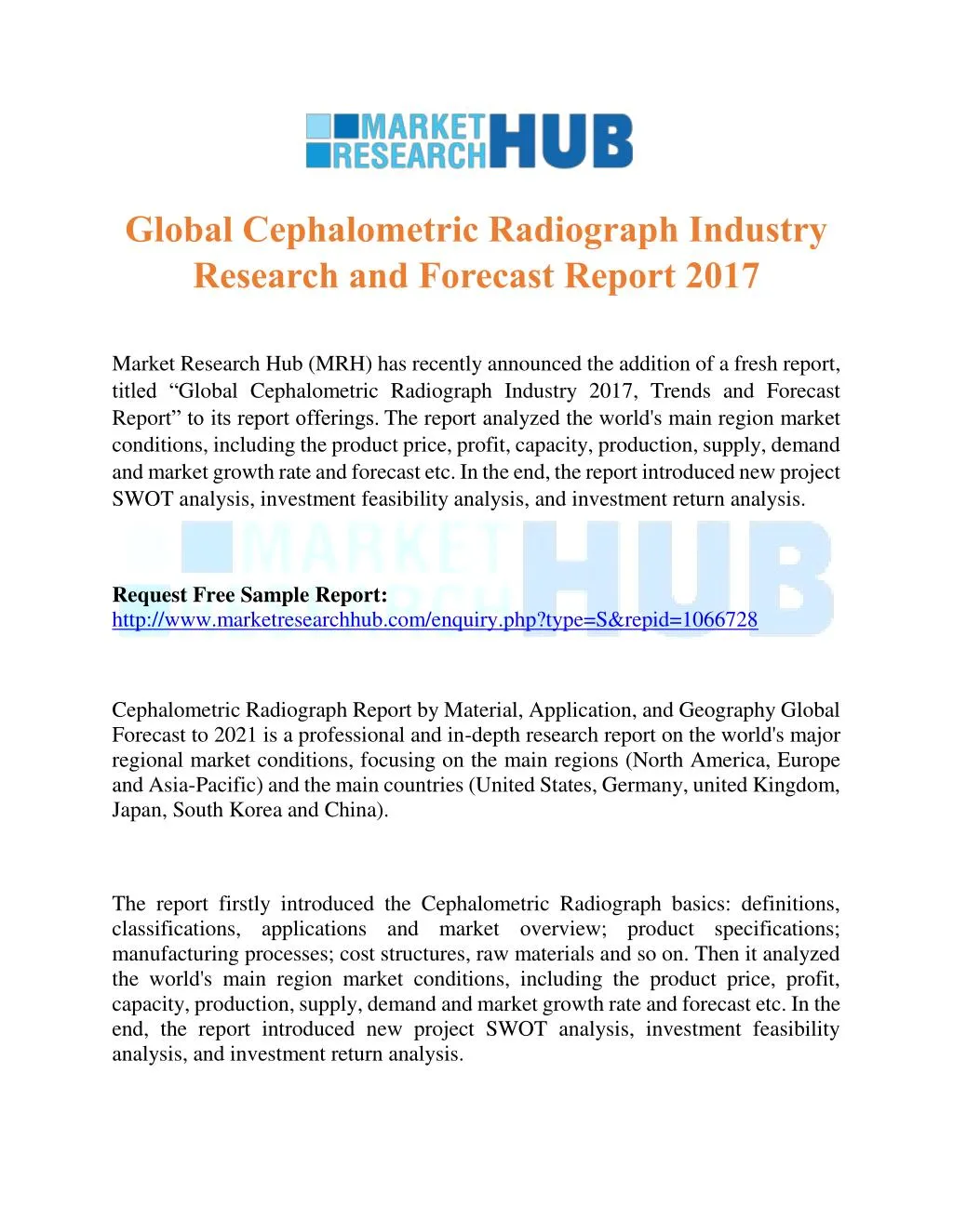 global cephalometric radiograph industry research n.