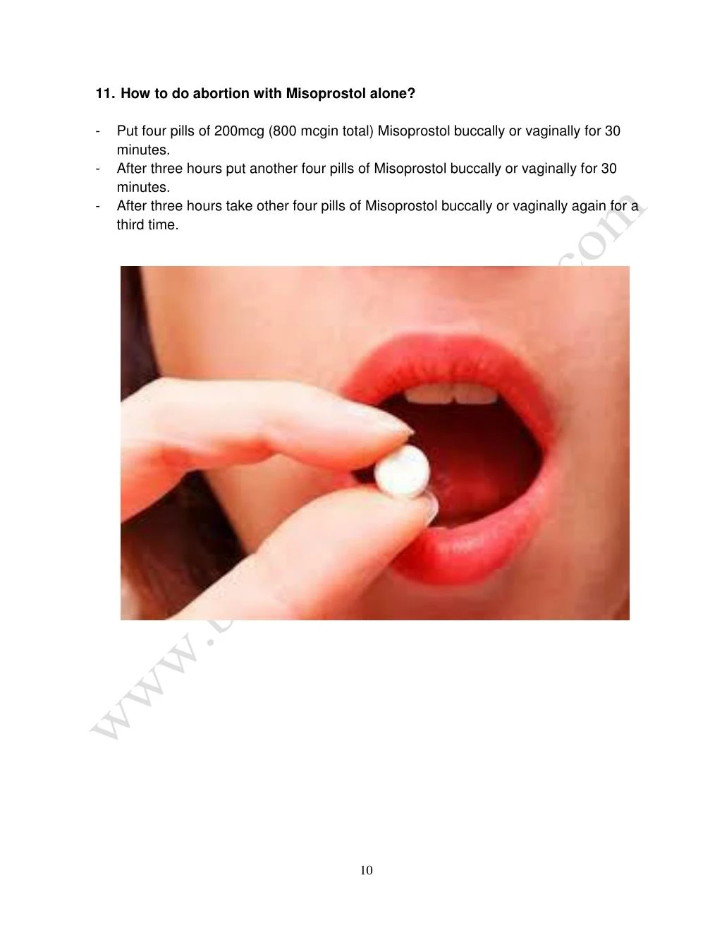Misoprostol Abortion Experience