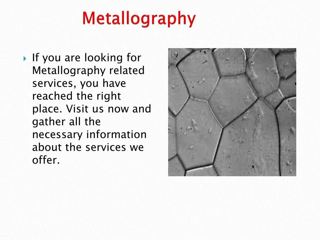 PPT - Metallography PowerPoint Presentation, free download - ID:7572267