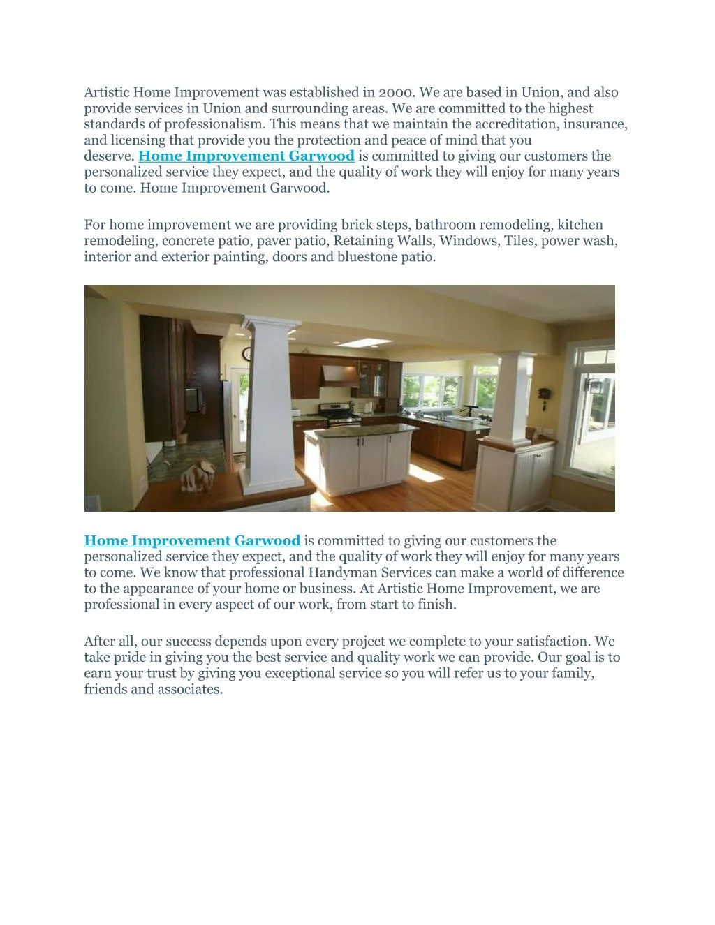 PPT Home Improvement Garwood PowerPoint Presentation, free download
