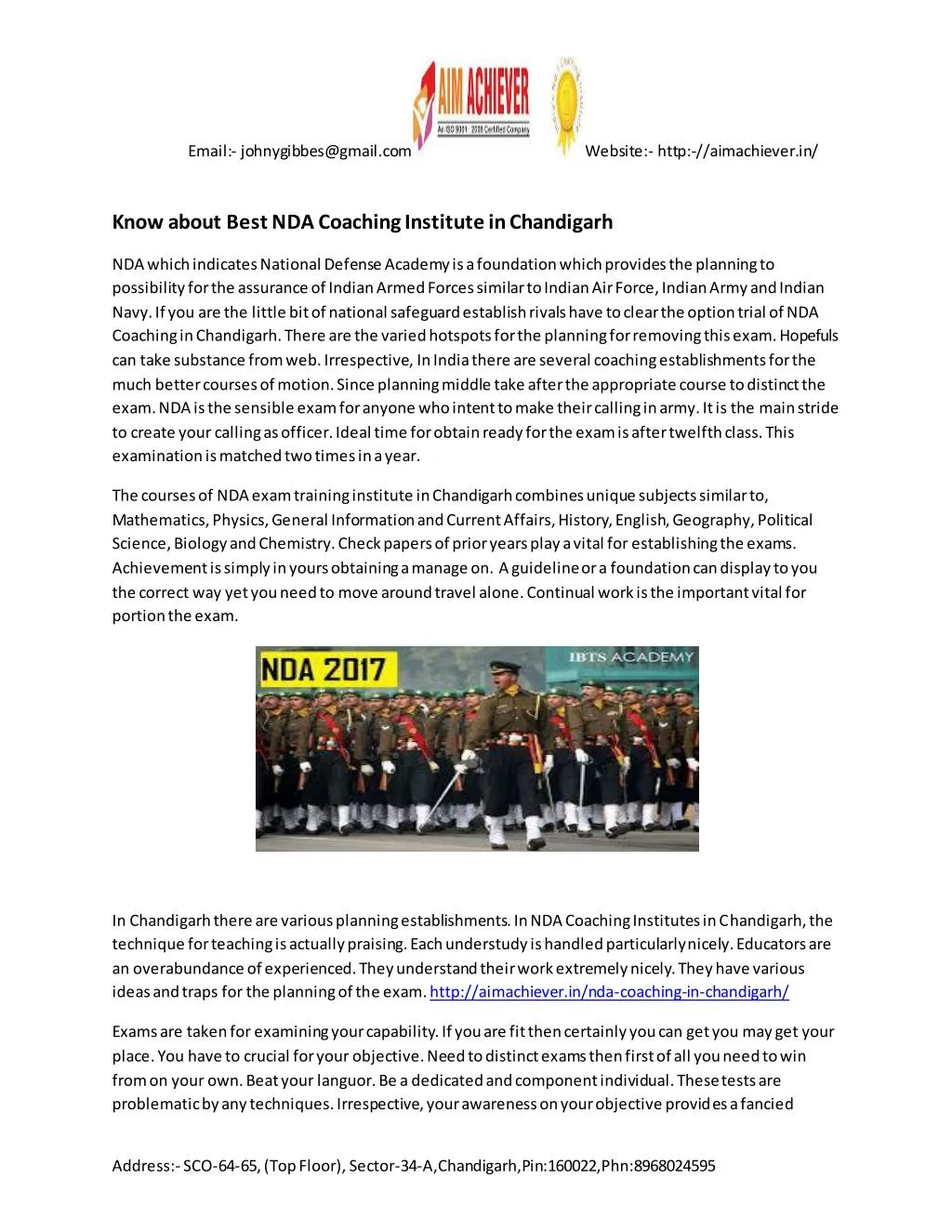 PPT - NDA Coaching in Chandigarh PowerPoint Presentation, free download ...