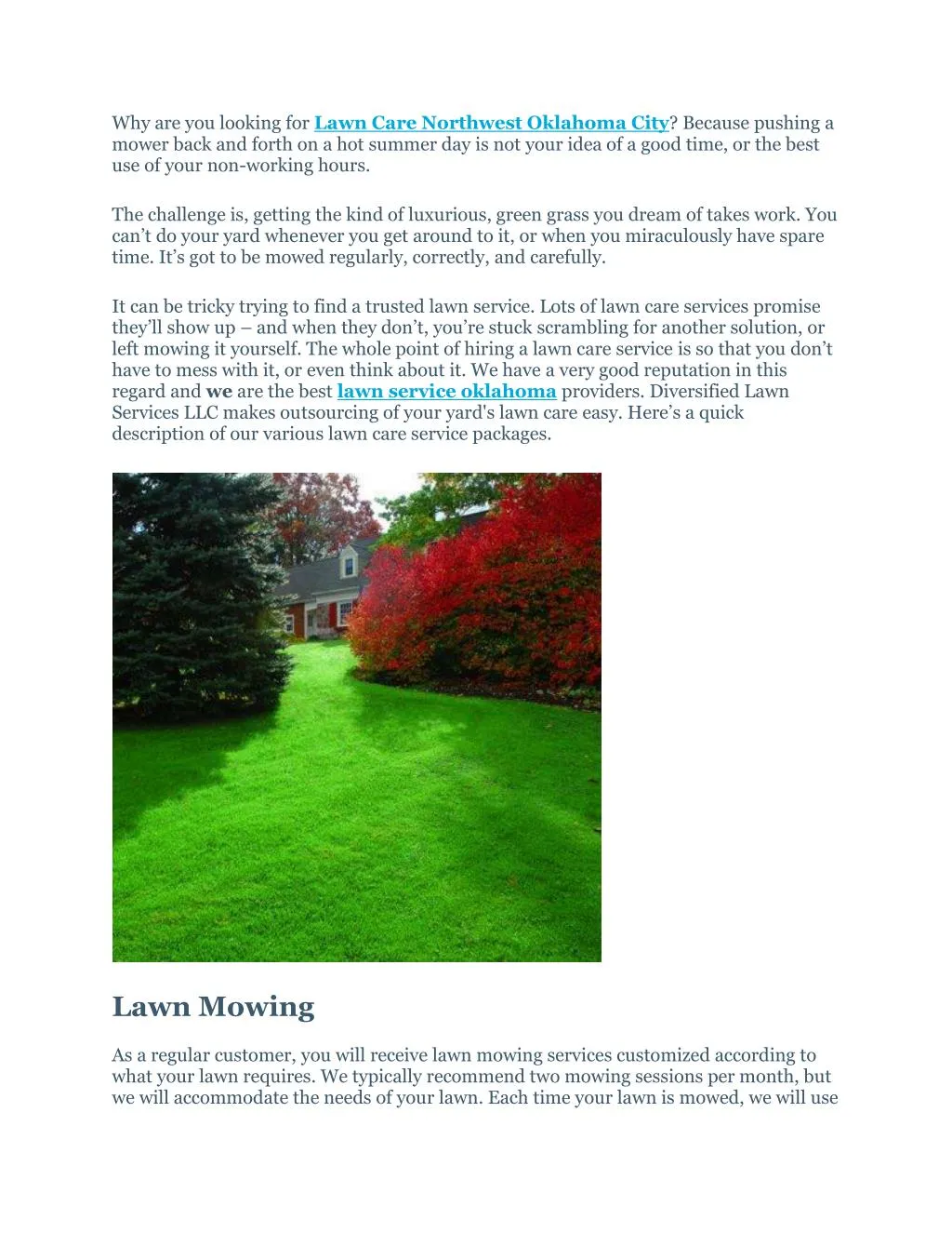 why are you looking for lawn care northwest n.